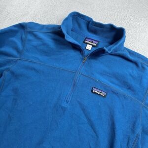Patagonia Men's Micro D Sweater Fleece 1/4 Zip Pullover Size Medium Blue